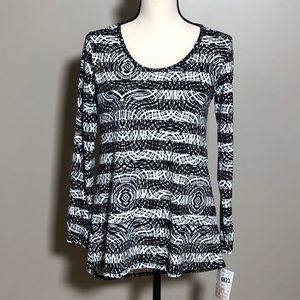 Super Fun Black and White Long Sleeved Tee